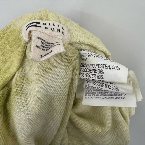 🆕 NWT Billabong Girl’s High Tides Short Tie Dye Terry Cloth Pockets Kids Large - Picture 11 of 11